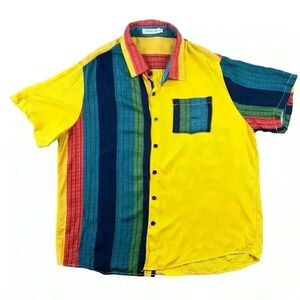 Misslook Multicolor Patterned Button Up | Size Large